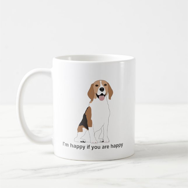Mug Chien de race beagle à bouche ouverte (Gauche)