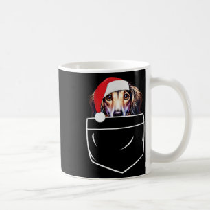 Mug Chien de Saluki Noël Chapeau Noël Pocket Fun Noël
