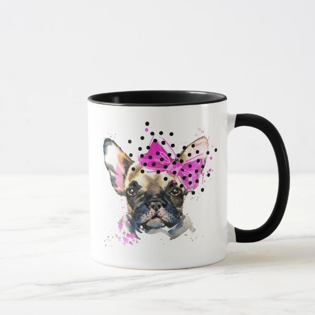 Mug Chien de Taureau de Français de Cutie (Droite)