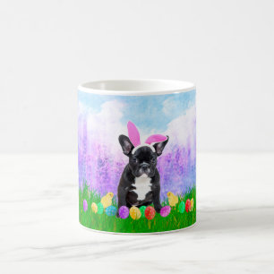 Mug Chien de taureau français avec oeufs de Pâques Pou