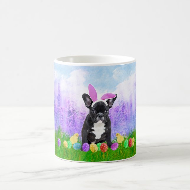 Mug Chien de taureau français avec oeufs de Pâques Pou (Centre)