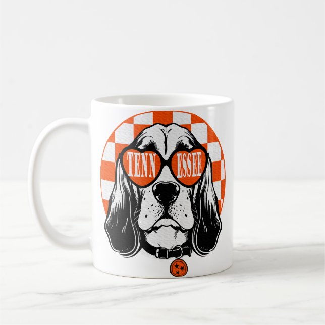Mug Chien de Tennessee Orange Blanc Rocky Top TN (Gauche)