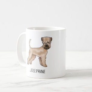 Mug Chien De Terrier Roulé À L'État Doux, Tenu Avec Le