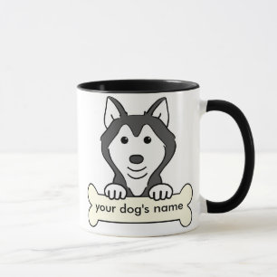 Mug Chien de traîneau sibérien personnalisé