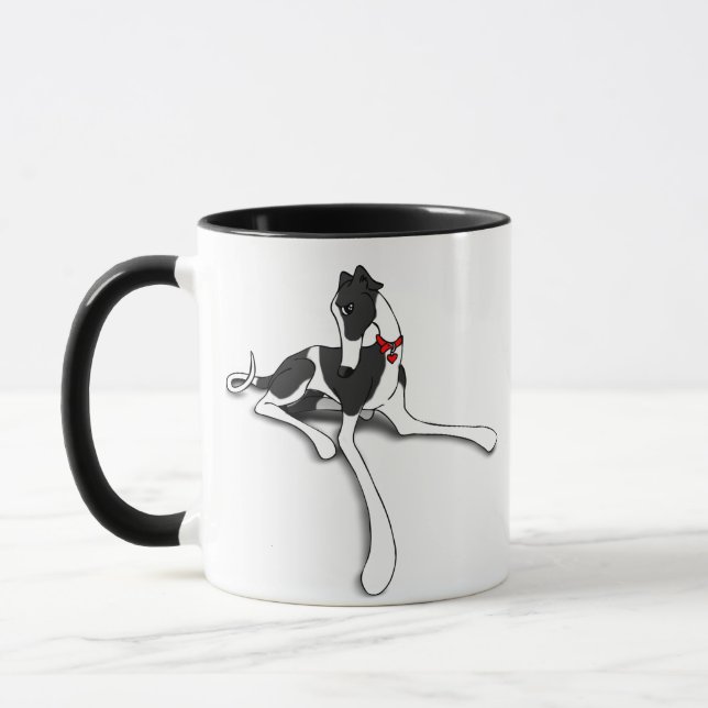 Mug Chien de vache noir et blanc (Gauche)