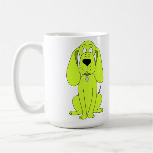 Mug Chien de vert de chaux. Bande dessinée mignonne d