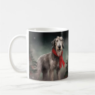 Mug Chien de Wolfhound à Noël de neige
