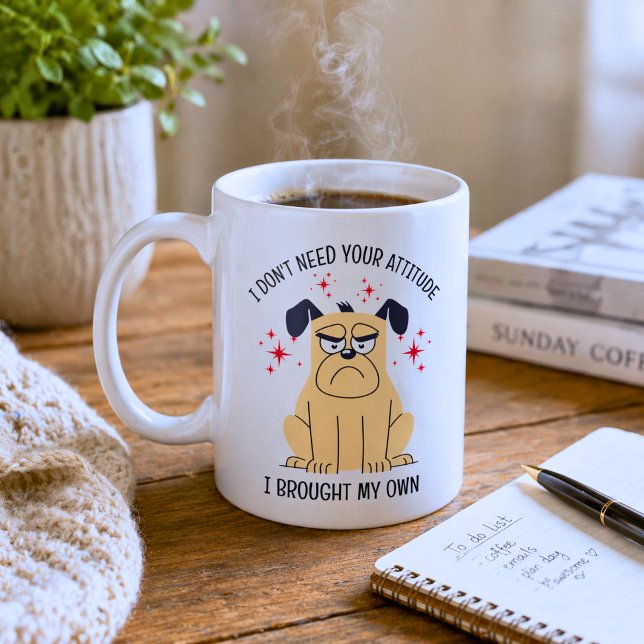 Mug Chien drôle attitude  (Créateur téléchargé)