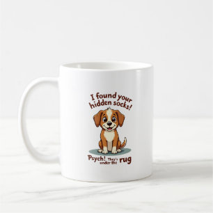 Mug Chien Drôle Chaussettes Cachées Citation Vintage D