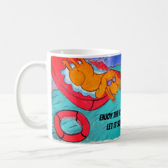 Mug Chien drôle mignon de bande dessinée (Gauche)