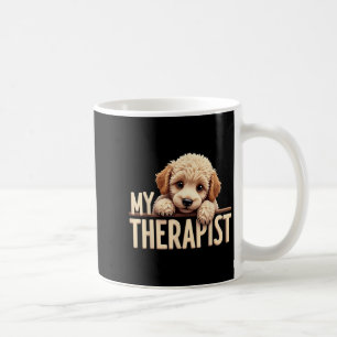 Mug Chien Drôle Mon Thérapeute Caniche Chien 