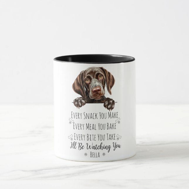 Mug Chien drôle personnalisé Pointer allemand mignon (Centre)