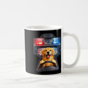 Mug Chien drôle retriever doré conduisant une voiture