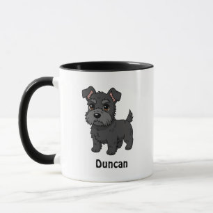 Mug Chien écossais Terrier noir mignon Nom personnalis
