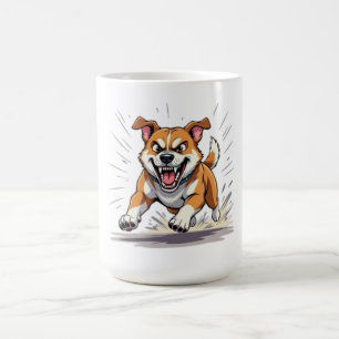 Mug Chien en Course Féroce – Illustration de Puissance
