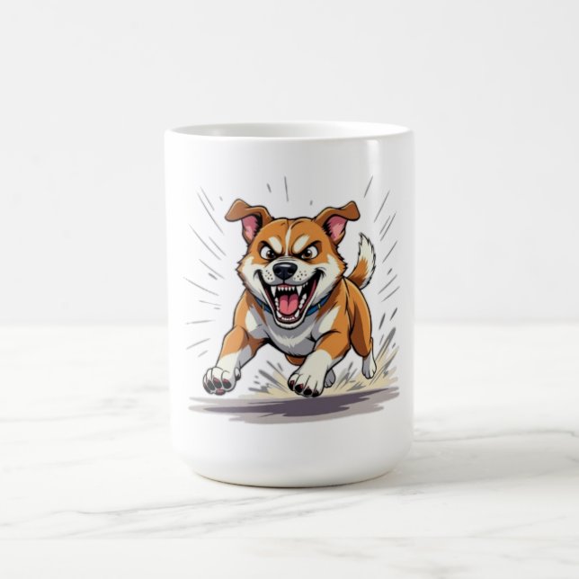 Mug Chien en Course Féroce – Illustration de Puissance (Centre)