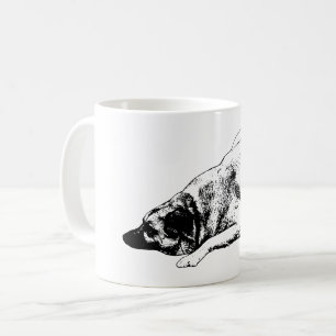 Mug Chien en gras souligné inspire le calme dans les m