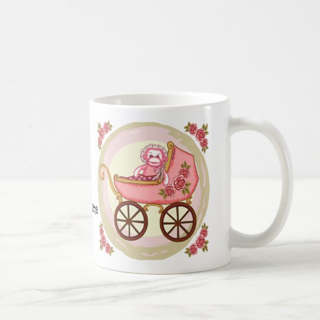 Mug Chien en peluche bébé fille buggy   (Droite)