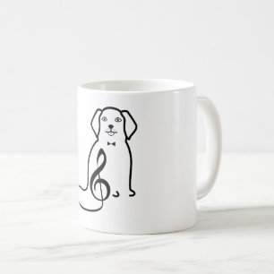 MUG CHIEN ET NOTE DE MUSIQUE