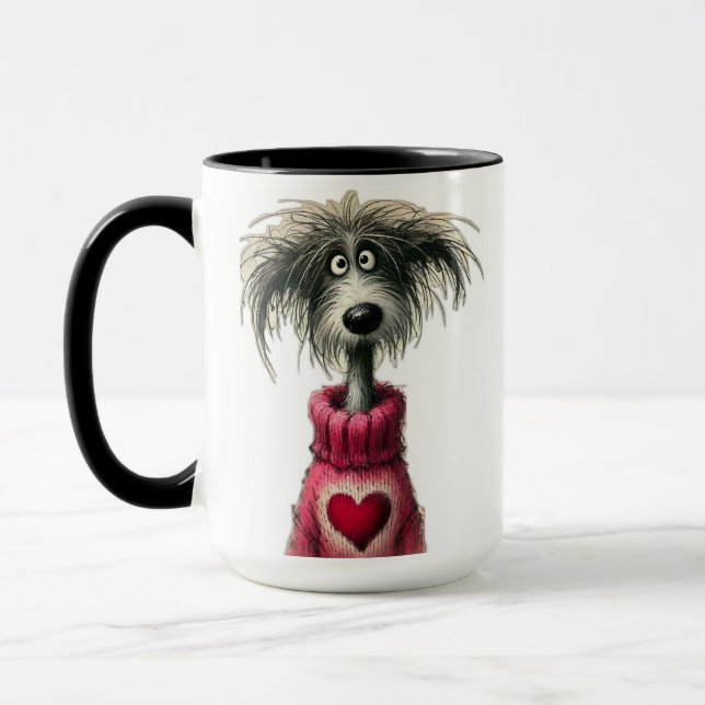Mug Chien fantaisiste mignon (Gauche)