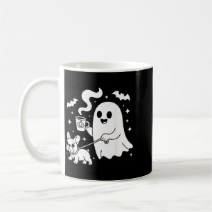 Mug Chien fantôme bouledogue français café Halloween