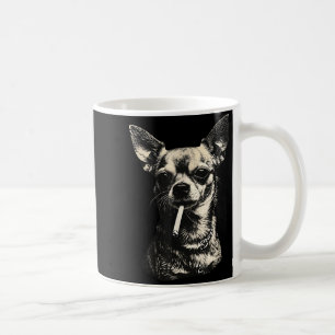Mug Chien fumant cigarette mème drôle de chihuahua