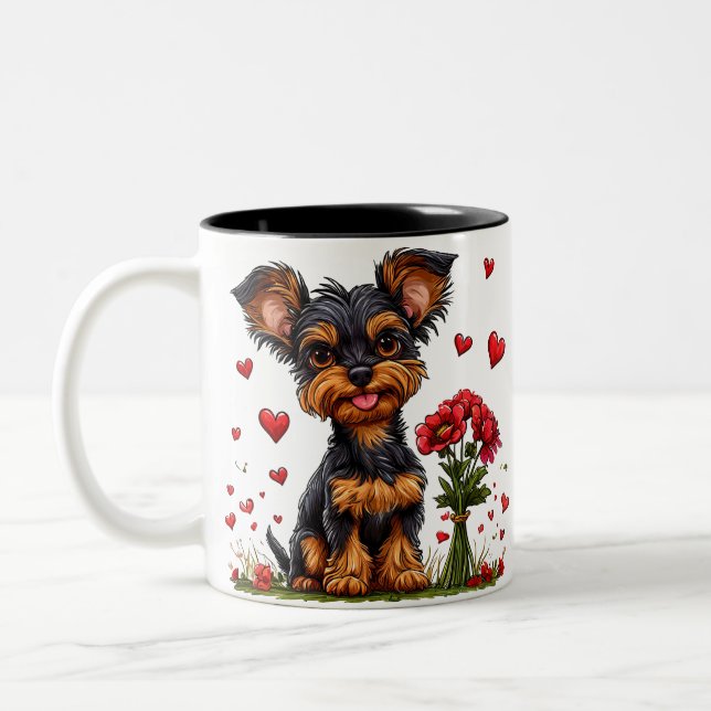 ☕ Mug Chien Funny Valentine Pour Idée Cadeau Amour (Gauche)