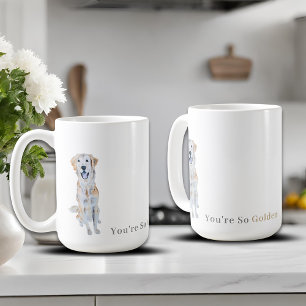 Mug Chien Golden Retriever à l'aquarelle