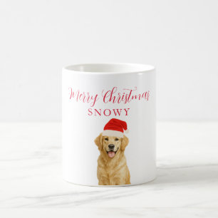 Mug Chien Golden Retriever avec chapeau de Père Noël N