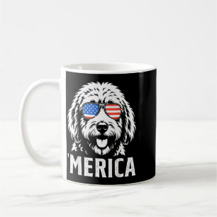 Mug Chien Goldendoodle Patriotique Drapeau Américain É