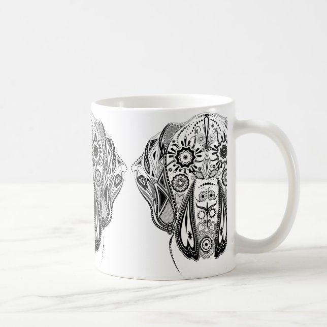 Mug Chien gros noir et blanc (Droite)