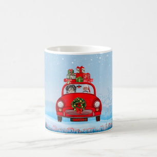 Mug Chien Havanais en voiture avec le Père Noël
