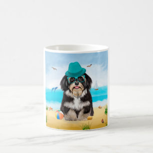 Mug Chien Havanais sur la plage