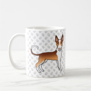 Mug Chien Ibizan Hound à poil dur rouge et blanc & pat