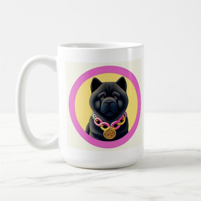 Mug Chien Illustré Chow Chow (Gauche)