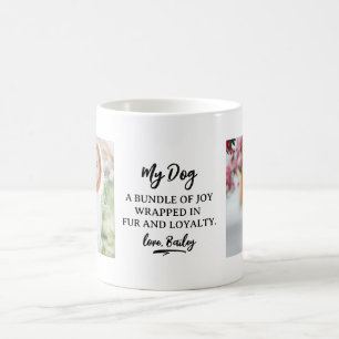 Mug Chien, Le paquet de joie, fourrure et citation de