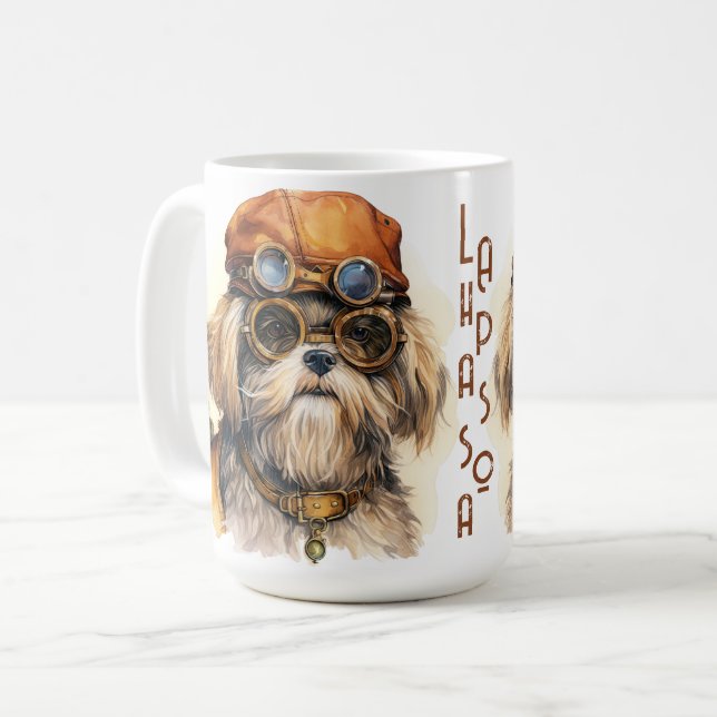 Mug Chien Lhasa Apso Steampunk (Devant gauche)