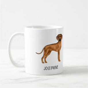 Mug Chien Lion Brun Mignon Rhodesian Ridgeback Avec No