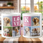 Mug Chien LOVE Personnalisé 7 Photo Collage Empreinte<br><div class="desc">Présentant notre tasse Empreinte de patte Amour moderne et élégant, le cadeau parfait pour tout amoureux des chiens! Cette tasse chic comporte un collage photo personnalisé moderne et le message personnalisé pour montrer votre amour pour votre ami en fureur. En tant que mère ou père de chien, rien de tel...</div>