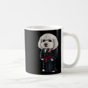 Mug Chien Maltais Judo Karate Master En Judogi Noir