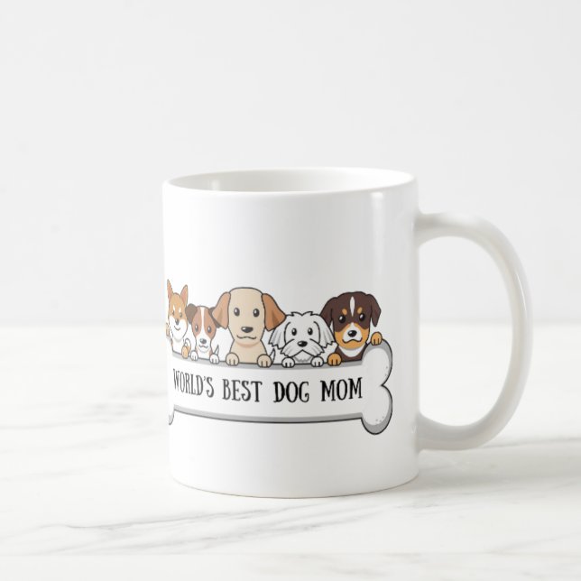 Mug Chien Maman café Mug, Chien Maman café café, cadea (Droite)