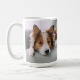 Mug Chien Maman Chien Photo Empreintes de pattes Rose