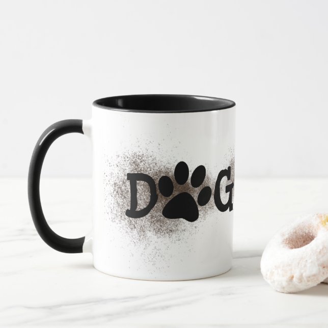 Mug Chien Maman Pawprints with Dirt (Avec donut)