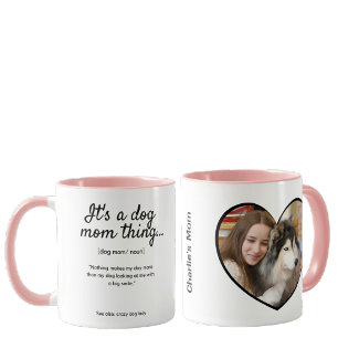 Mug Chien Maman Personnalisé 2 faces Photo et devis pe