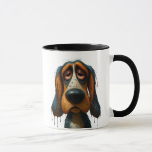 Mug  chien mélancolie sous la pluie