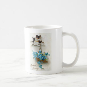 Mug Chien mignon et chaussure voeux d'anniversaire