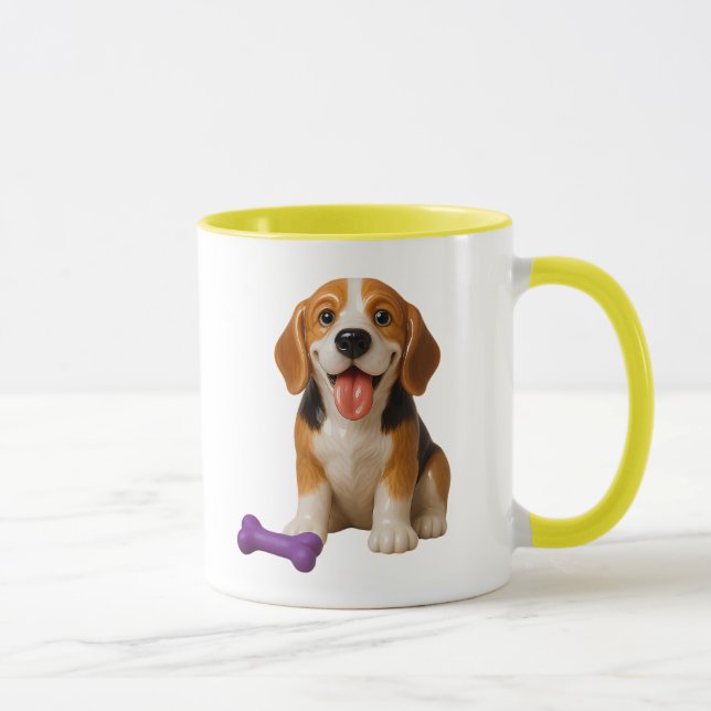 Mug Chien Mignon Os Violet (Droite)