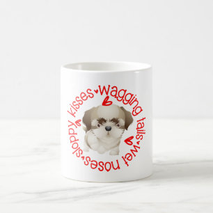 Mug Chien mignon Shi Tzu, baisers délirants