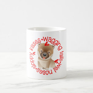 Mug Chien mignon Shiba Inu, baisers négligés