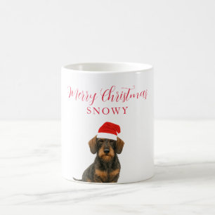 Mug Chien miniature avec chapeau de Père Noël Noël
